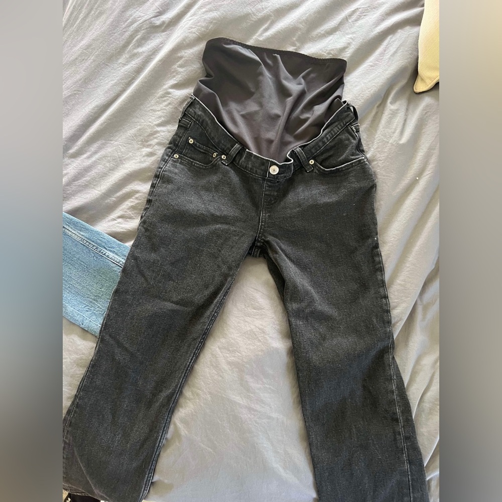 Abercrombie ankle straight maternity jeans